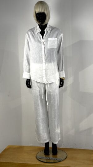 Ensemble en lin col en strass