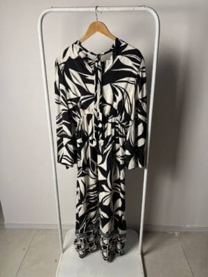 Robe imprimée noir et blanc