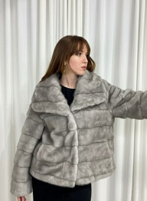 Veste Fourrure Bandes