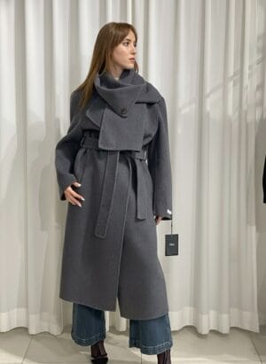 Manteau à Écharpe Intégrée